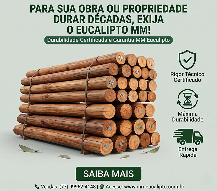 Madeira de Eucalipto MM - Durabilidade Certificada